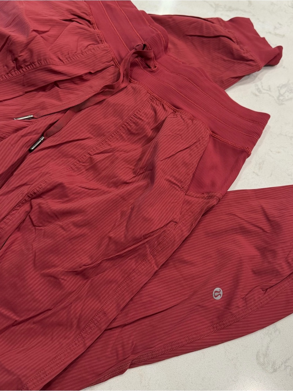 lululemon athletica Women's Ribbed Jogger Pants in Deep Red